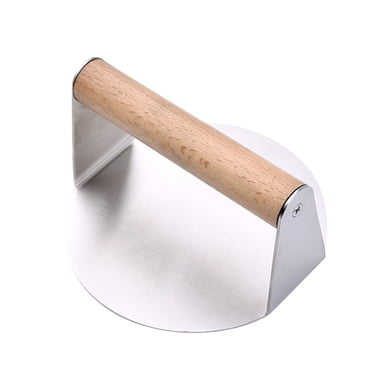 EGNMCR Presse à Burger en Acier Inoxydable, Presse à Burger avec Poignée pour Cuisson sur Gril à Surface Plane, Accessoires de Gril pour la Préparation de Steak, Presse à Burger Rouille et Facile à Nettoyer