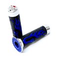 thumbnail image 2 of Krator ATV / PWC Chrome Skull Hand Grips Blue Flame Grip Compatible with Honda Rancher, 2 of 5