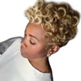thumbnail image 2 of Perruques Courtes en Cheveux Humains Perruque Ondulée Ondulée Résistante à la Chaleur Perruques en Cheveux Synthétiques Lace Front pour Femmes Naturelles Perruques pour Femmes, 2 of 5
