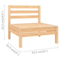 thumbnail image 4 of vidaXL Canapés de Jardin Mi-Hauteur 2 Pcs Pin Massif, 4 of 4