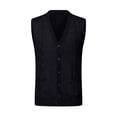 thumbnail image 4 of Styesk Jackets for Men Men's Wool Sleeveless Waistcoat Loose Knitted Solid Color Cardigan, 4 of 4