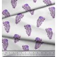 thumbnail image 3 of Soimoi Polyester Crepe Fabric Leaves & Floral Block Decor Fabric Printed Yard 52 Inch Wide, 3 of 3