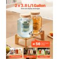 thumbnail image 2 of VEVOR Drink Dispenser 1 Gal Beverage Dispenser for Parties Glass with Stand 2PCS, 2 of 9
