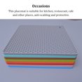 thumbnail image 4 of ziyahi Heats Insulation Table Mat Dish Plate Pot Pad Square Coaster Nonslip Placemat Desk Countertop Protector Kitchen Draining Light Blue, 4 of 5