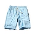 thumbnail image 1 of Birdeem Mens Shorts Mens Summer Leisure Sports Elastic Waist Solid Color Drawstring Pocket Shorts, 1 of 12