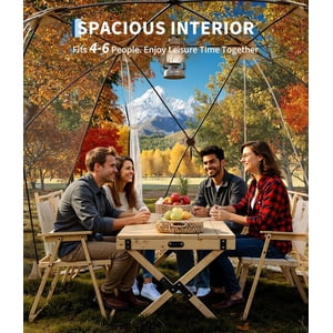 Pop Up Bubble Tent for 4-8 Persons – 10x10 ft All-Weather Transparent Dome Igloo – Rainproof, Windproof Shelter for Camping, Patio, Sports, Garden – Portable Sun Shelter (10*10)