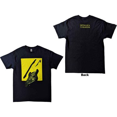Metallica Unisex T-Shirt 72 Seasons Broken/Burnt Guitar (Back Print)
