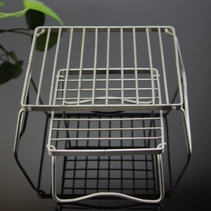 OFFIGAM Portable Stainless Steel Folding Bbq Grill for Outdoor Use Compact and Durable Barbecue Accessories in Plated Silver