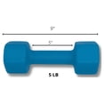 thumbnail image 3 of HAJEX Neoprene Dumbbells Set with Rack - Pairs of 3, 5, 8 LB, 3 of 4
