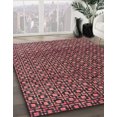thumbnail image 2 of Ahgly Tapis d'Intérieur Rectangulaire Abstrait Rouge, 7 Pieds x 10 Pieds, 2 of 6
