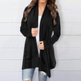 thumbnail image 2 of Knee Length Cardigan Split Front Sweater Cardigan Tops for Women Womens Long Sweaters Open Front Shawl Neck Cardigan Women Womens Sweaters Fall Cardigan Come Mono Cardigan Knit Long Sweater Fall, 2 of 4
