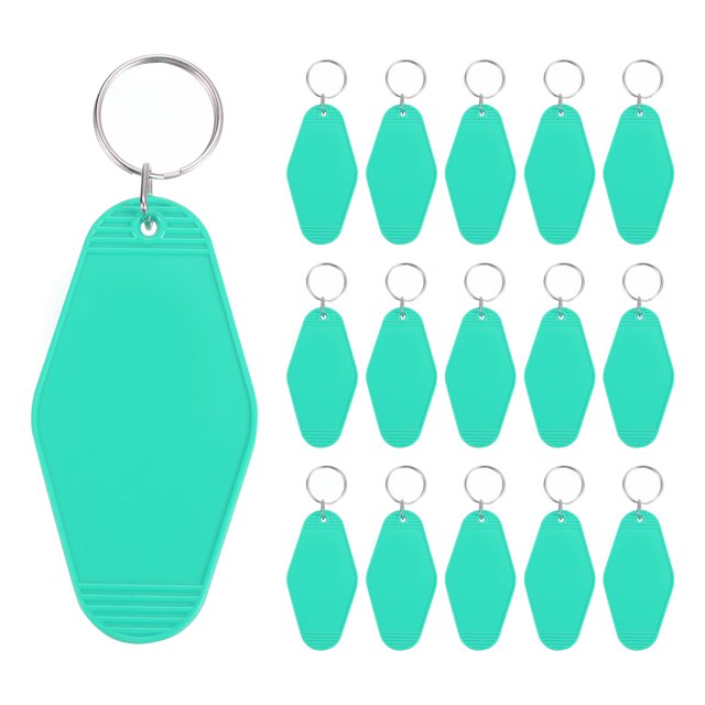 Unique Bargains Porte-Clés Vintage Motel Porte-Clés d'Hôtel Rétro Losange, Menthe, Lot de 16