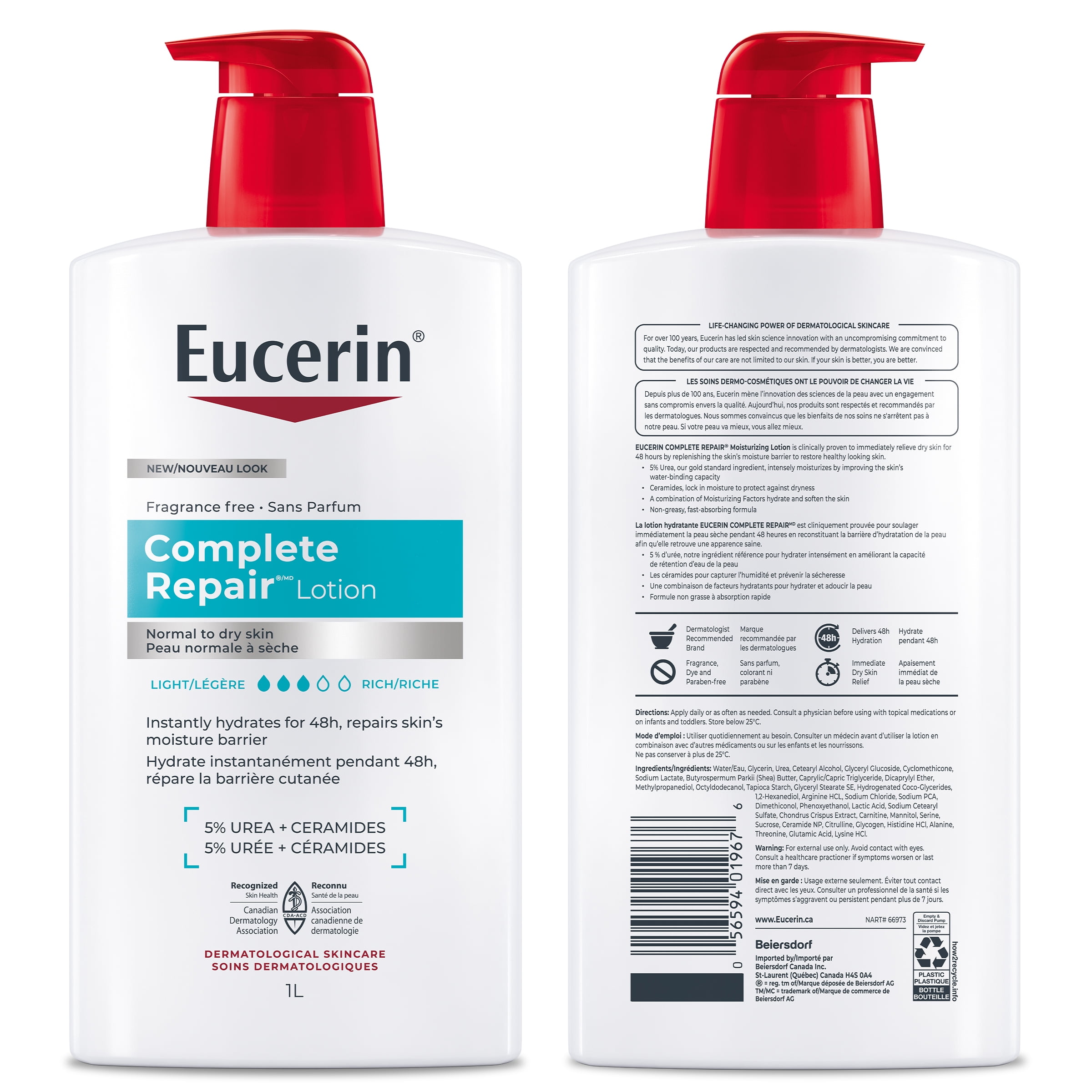 EUCERIN Complete Repair Moisturizing Lotion for Dry to Very Dry Skin