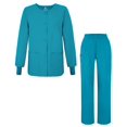 thumbnail image 1 of Adar Universal Women's Scrub Set - Warm-Up Scrub Jacket and Elastic Pull-On Pants, 1 of 7