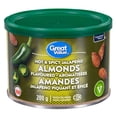 thumbnail image 2 of Great Value Hot & Spicy Jalapeño Flavoured Almonds, Vegan, 200g, 2 of 6
