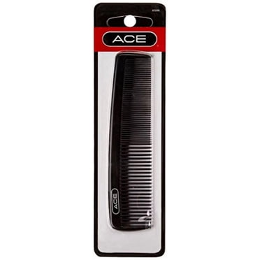 Ace - 5 Pouces Peigne de Poche en Caoutchouc Dur - Fin/grossier