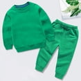 thumbnail image 3 of Sunnyoo Big Boys Outfits Solid Color Long Sleeve Pullover Sweatshirt Pants 2Pcs Clothes Set, Sizes 9-10Y, 3 of 3