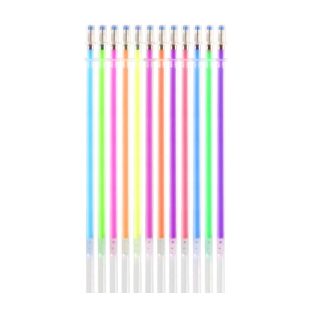 12 Pieces Gel Pen Refill Paint Rod Spare Painting Writing Stationery Marker Replacement Office Marking Shinning Highlight Ink Ballpoint Type 3