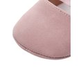 thumbnail image 3 of goowrom Kids Princess Shoes, Solid Color Soft Sole Footwear Walking Shoes with Ribbon for Spring Summer, Beige/Pink/Golden, 3 of 8