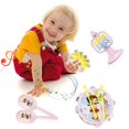 thumbnail image 4 of Apmemiss Christmas Gifts Clearance Musical Toy Set Hand Pat Drum Rattle Trumpet Early Learning Percussion Instrument for Infants Safe ABS Plastic Newborn Gift for Boys and Girls, 4 of 6