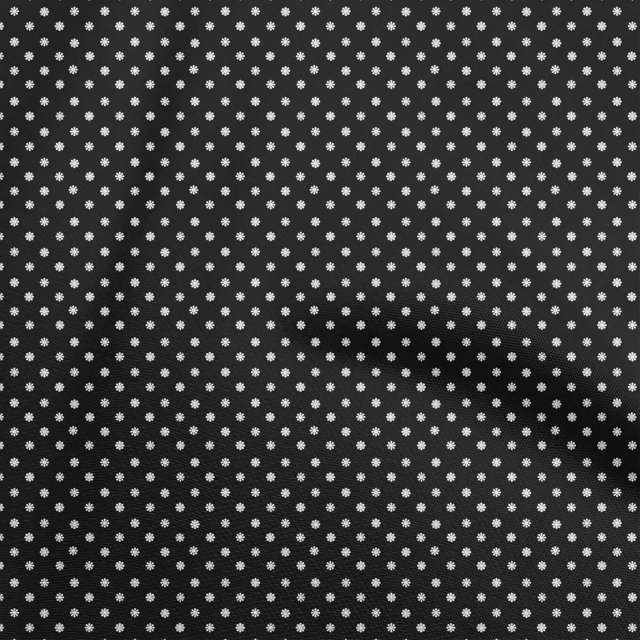 oneOone Polyester Spandex Black Fabric Floral Craft Projects Decor Fabric Printed By The Yard 56 Inch Wide