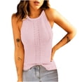 thumbnail image 1 of Birdeem Women Casual Solid Sleeveless Halter Neck Tank Pullover Blouse Vest Tops, 1 of 6