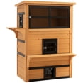 thumbnail image 1 of PawHut 3-Story Cat House with Raised Floor, Escape Doors, Yellow, 1 of 10