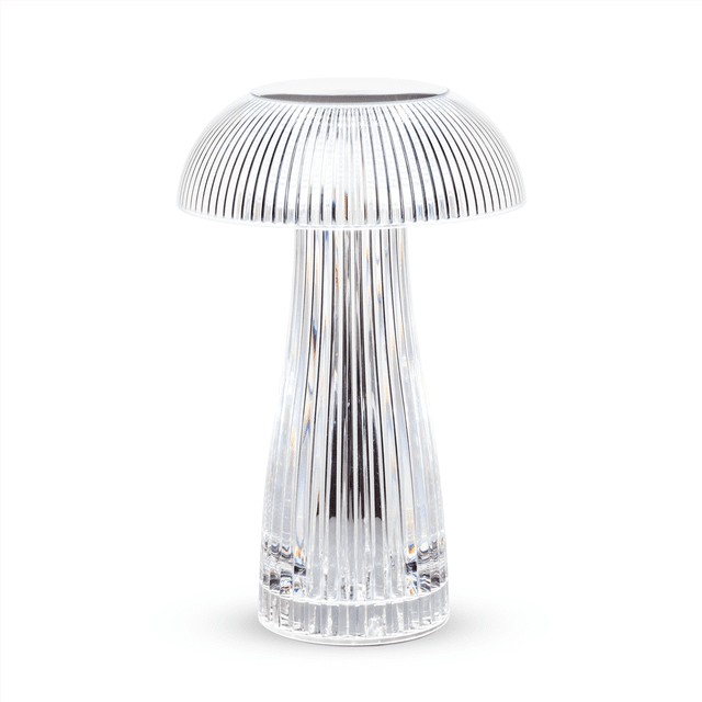 en Lin en Lampe de Table à DEL Forme de Poitrine, Côtes Ancy, Champignon, Transparente