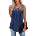 thumbnail image 3 of Birdeem Women Sleeveless Leopard Active Tank Tops Ruffle Loose Tunic Blouse Shirt Vest, 3 of 7