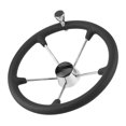 thumbnail image 4 of 15-1/2 Po 5 Roues Directrices avec Poignée en Mousse Noire Accessoires Bateau Marin, 4 of 12