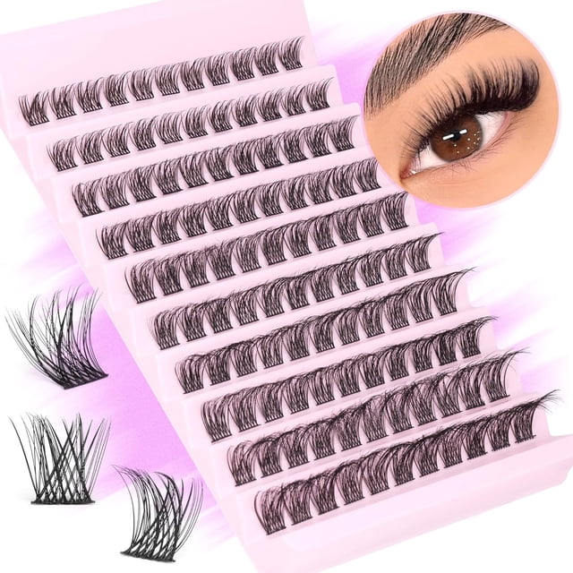 HSHDLDF Lash Clusters Eyelash Extension 110Pcs Lash Extension Wispy Eyelash Cluster Lashes Individual Lashes Natural Look 10-18MM Long Cluster Lash Extension