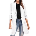thumbnail image 1 of Awdenio Casual Women's Solid Three-Quarter Sleeve Button Tops Ladies Cardigan Coat, 1 of 5