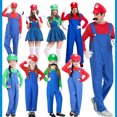 thumbnail image 3 of KAWELL Super Bros Family Costume Cosplay Costume Brothers Halloween Cosplay Costume, 3 of 5