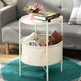 thumbnail image 4 of Coffee Round Table, Metal Nightstand, Sofa Side Table, Bedside End, 4 of 8