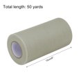 thumbnail image 2 of Unique Bargains 6 inch 50 Yards Tulle Ribbon Rolls Pastel Netting Fabric for Gift Wrapping Christmas Wedding, Grey, 2 of 5