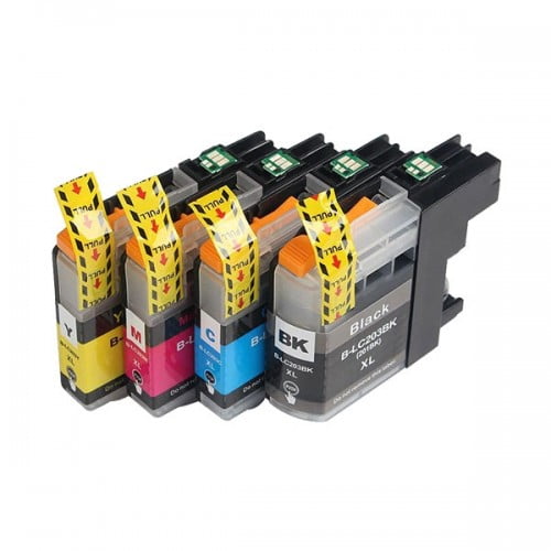 Cartouche d'Encre Compatible LC203XL 4Ink pour Imprimante Brother LC-203TG