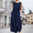 thumbnail image 4 of Combinaisons Amples pour Femmes Décontractées en Coton Combinaisons pour Dames Salopettes Taille Haute Combinaisons, 4 of 7