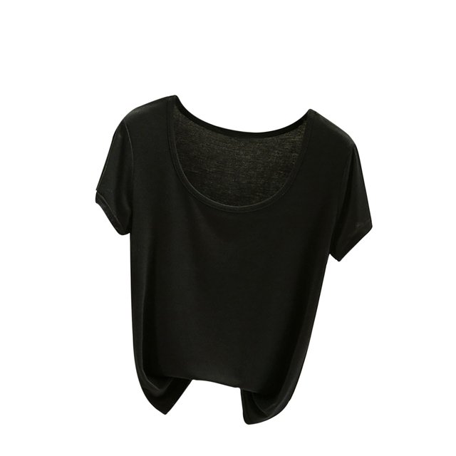 Yuyuzo Hauts de Pyjama Grande Taille pour Femmes Manches Courtes Haut de Pjs Col Rond Chemises de Nuit Doux Confortables Vêtements d'Intérieur
