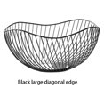 thumbnail image 4 of Becaristey Modern Style Kitchen Metal Fruit Basket Large Capacity Metal Fruit Baskets black Oblique large 1Set, 4 of 6