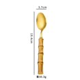 thumbnail image 3 of Serving Utensils for Modern Serving and Cooking, Stainless Steel Salad Servers or Salad Tongs, 12 Inch Salad Tosser, Serving Spoon and Fork Set with Bamboo Handle, Gold, 3 of 3