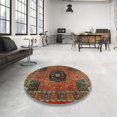 thumbnail image 3 of Ahgly Tapis d'Intérieur Carré Traditionnel Persan Marron, 6 Pieds Carré, 3 of 6