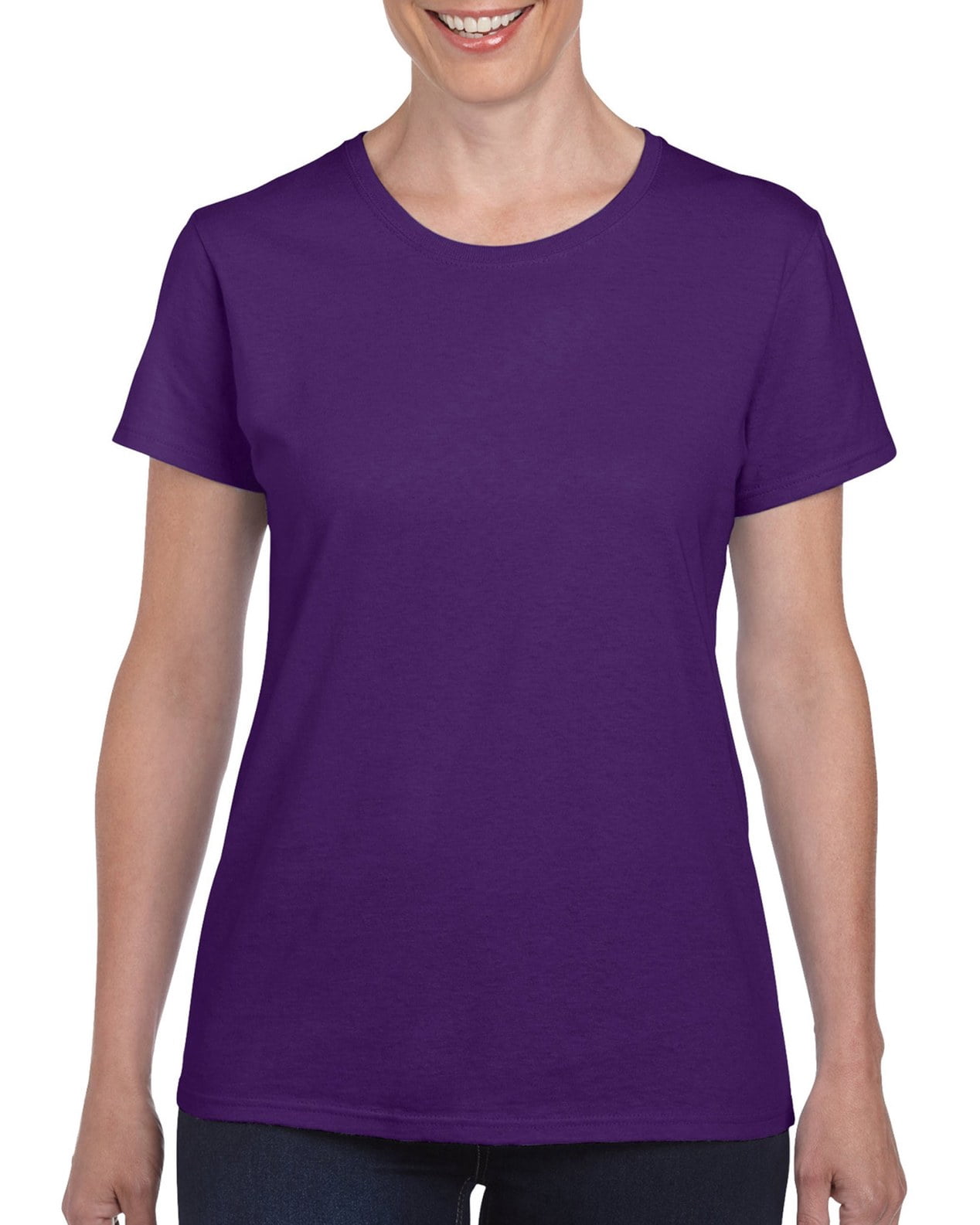 Gildan Ladies Heavy Cotton T-Shirt, L, Purple