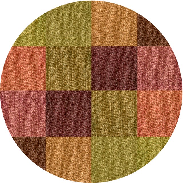 Ahgly Tapis Rond Lavable en Machine Intérieur Transitionnel Brun Cannelle, 7 Pieds Rond