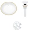 thumbnail image 1 of 16.5-in. W CSA Oval Bathroom Undermount Sink Set In White - White Hardware - Overflow Drain Incl. AI-20671, 1 of 8