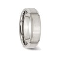 thumbnail image 4 of Mens Chisel 6mm Stainless Steel Beveled Comfort Fit Wedding Band Ring, 4 of 6