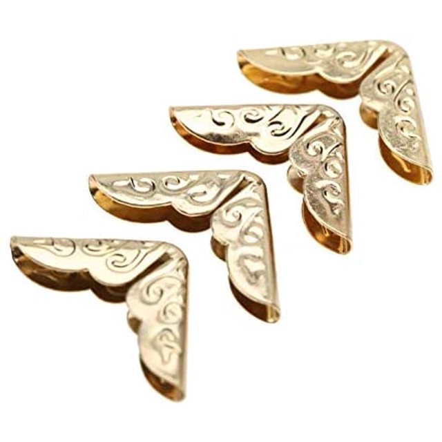 50pcs Scrapbooking Photo Mounting Corners Book Albums Menus Notebook Folder File Corner Protectors (C086 Brass)