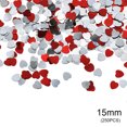 thumbnail image 4 of Papier Déchets Mini Forme de Coeur Matière Plastique Confettis Bon Lustre Brouiller Assortiment Forme Résistant pour la Décoration de Fête Rouge Sliver15mm, 4 of 9