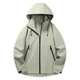 thumbnail image 1 of LOVZFMLL Jackets for Men's Outdoor Windproof And Waterproof Long Sleeved Hooded Jacket, 1 of 7