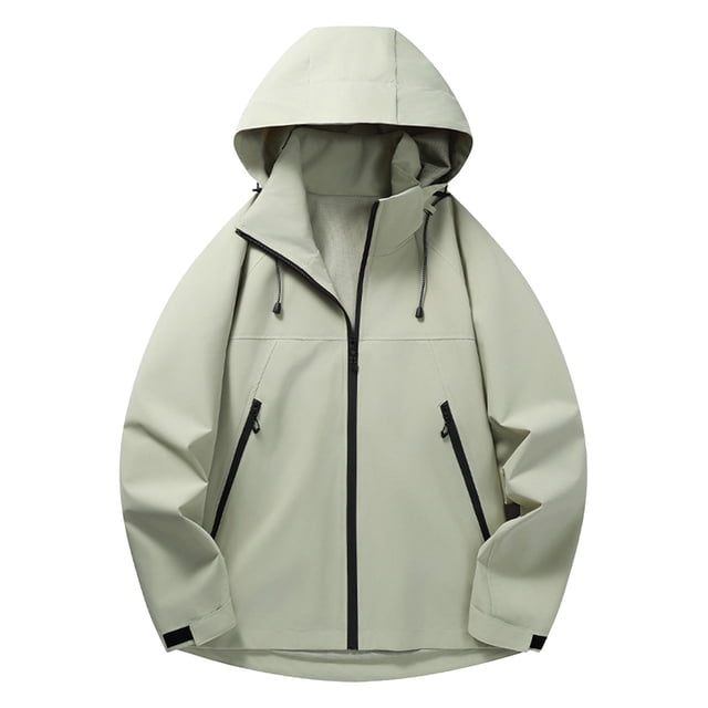 LOVZFMLL Jackets for Men's Outdoor Windproof And Waterproof Long Sleeved Hooded Jacket