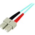 thumbnail image 2 of 2m Fiber Optic Cable, 10 Gb Aqua, Multimode Duplex 50/125, LSZH, LC/SC, OM3, LC to SC Fiber Patch Cable, 2 of 3